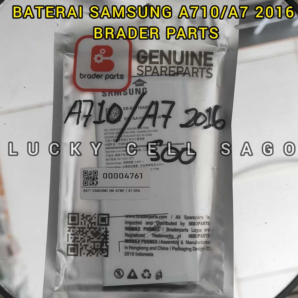 BATERAI SAMSUNG A710/A7 2016 / ORIGINAL BRADER PARTS