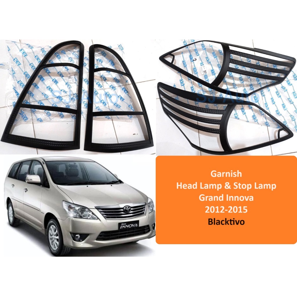 Garnish Head Lamp Stop Lamp Grand Innova 2012-2015 Hitam Doff