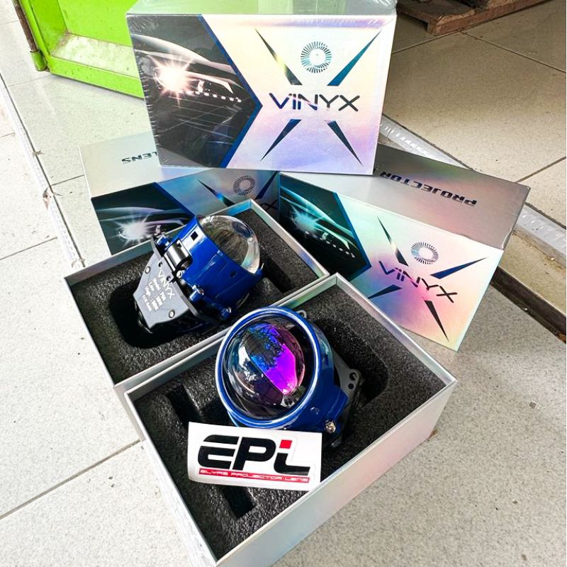 Projie Proji Projector Biled Vinyx P60 LASER 3 inch Purple Lens 60w kembaran E10 E11 P50 P70