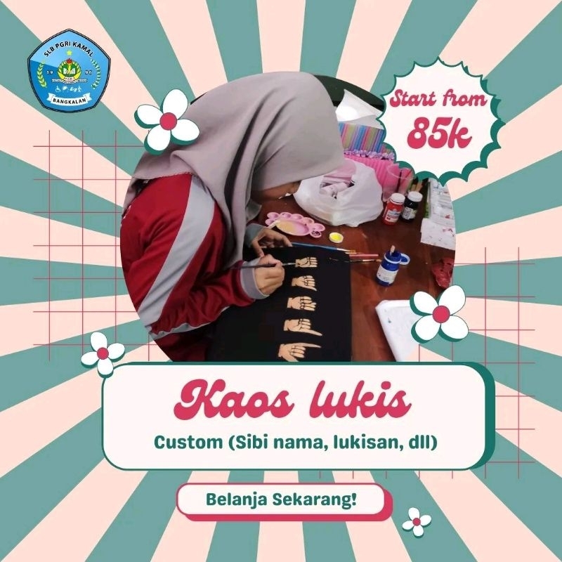 Custom Kaos Lukis Lengan Pendek