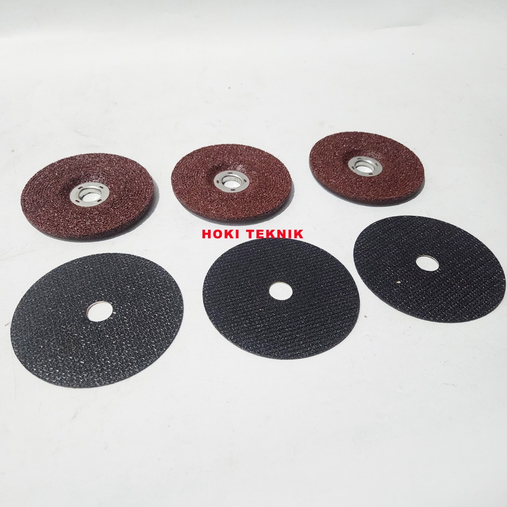 Paket Mata Potong Besi dan Poles Gerinda 4 inch