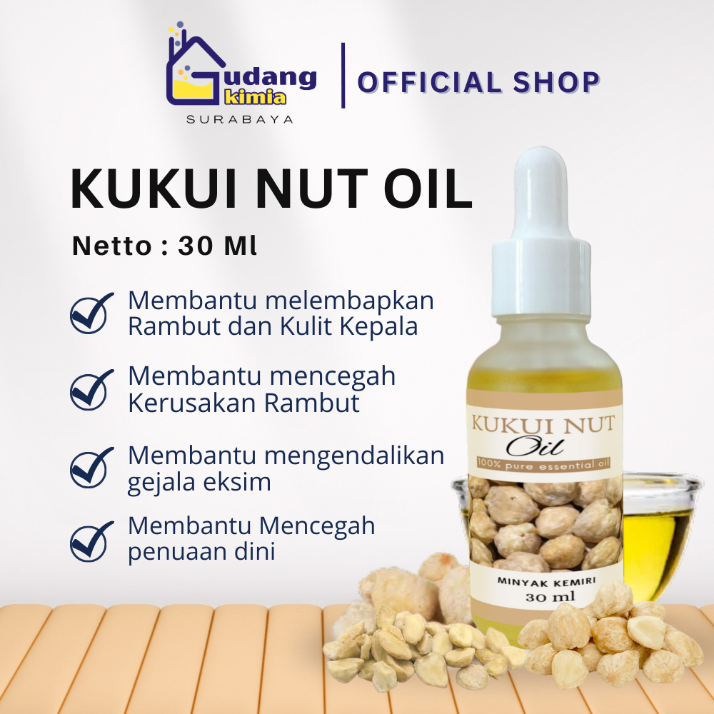 Kukui Nut Oil / MINYAK KEMIRI / Cold Pressed 30 ML