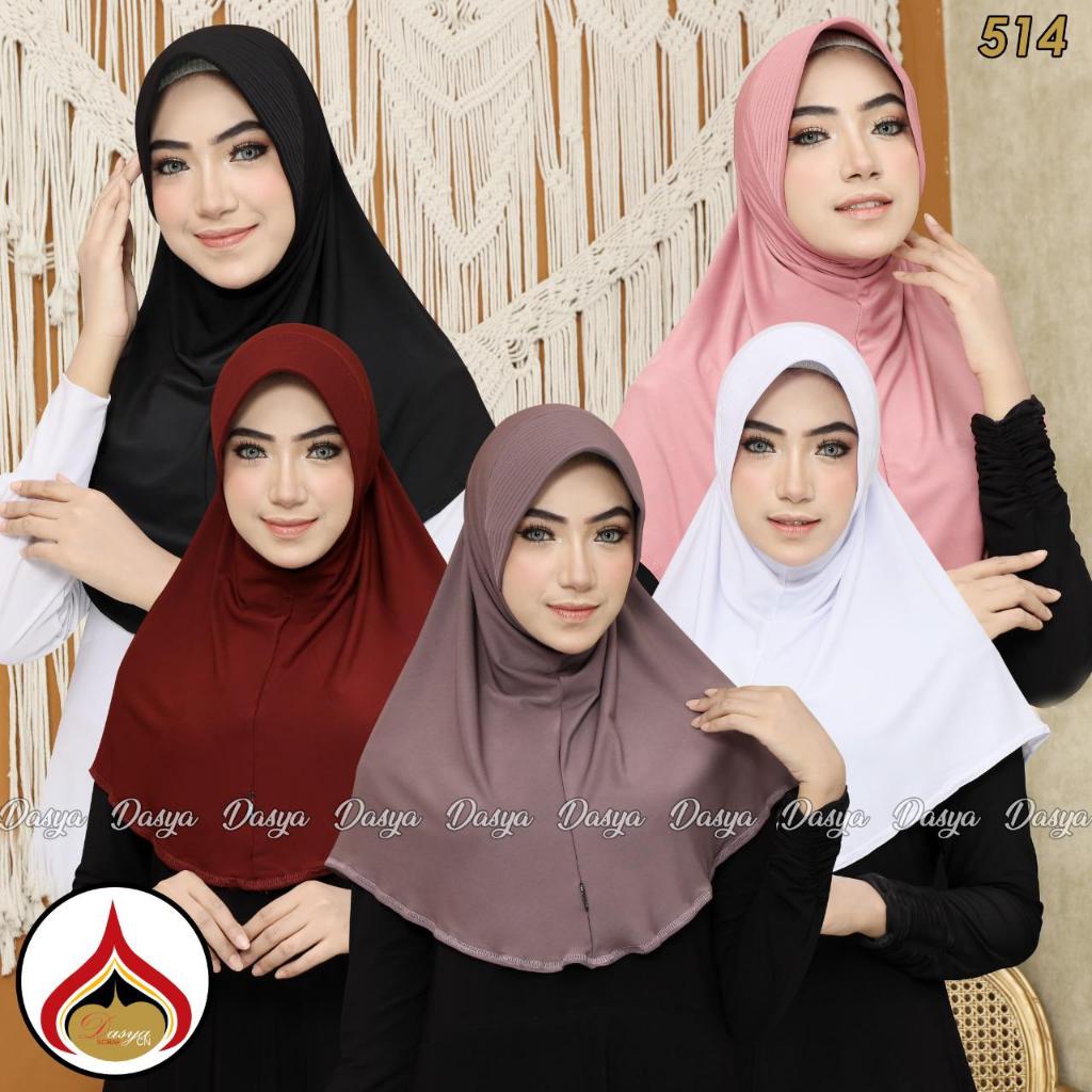 Hijab Bergo  Oval  Dasya Jersey Premium  size L