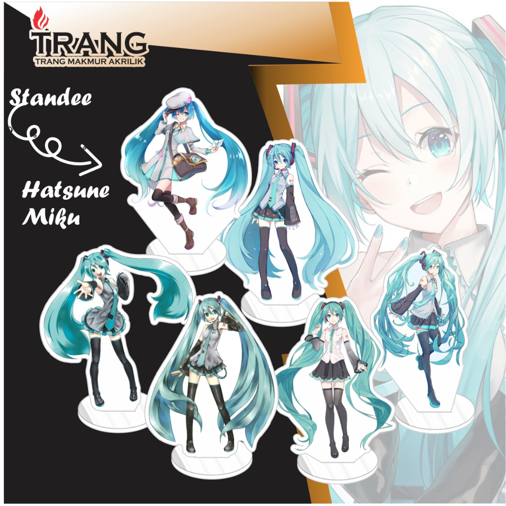 Standee Figure Akrilik Hatsune Miku / Standing Action figure Acrylic Hatsune Miku VTuber