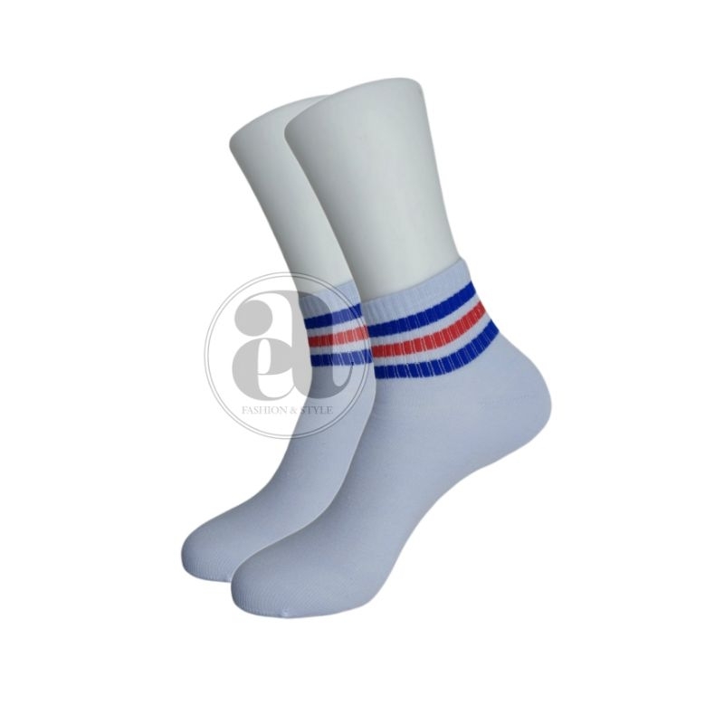 kaos kaki sport motif dewasa/ kaos kaki  pendek motif/ kaos kaki motif garis pendek dewasa