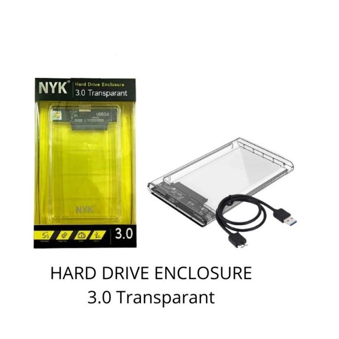 ENCLOSURE HDD CASE NYK TRANSPARAN 3.0