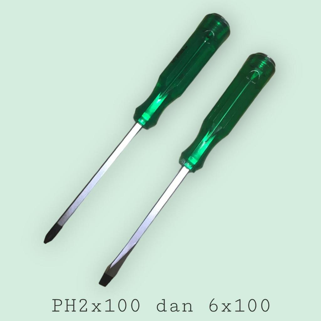 Tenka Obeng Ketok atau Go Thru Set  (Plus dan Minus 4 inch)