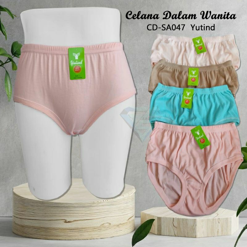 (3pcs) Celana Dalam perempuan merk Yutind/CD  Kaos katun Yutind/ukuran Jumbo
