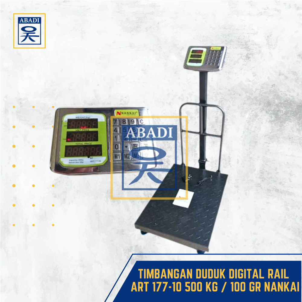 TIMBANGAN DUDUK DIGITAL RAIL ART 177-10 500 KG / 100 GR NANKAI