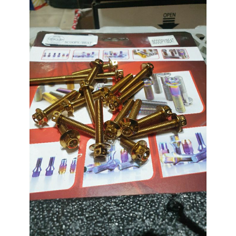 Baut Probolt  Cvt Beat Scopy Baut Cvt Probolt Thailand Honda Beat Scopy Gold Blue