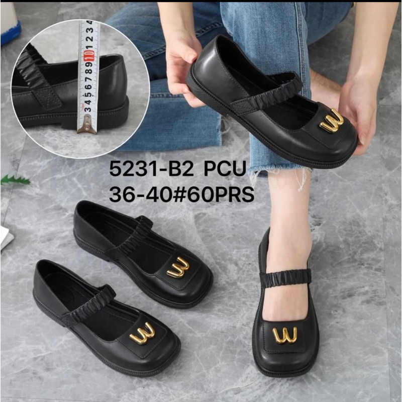 Sandal Selop Wanita Slip On Import Balance Motif Tali Pita 5231-B1