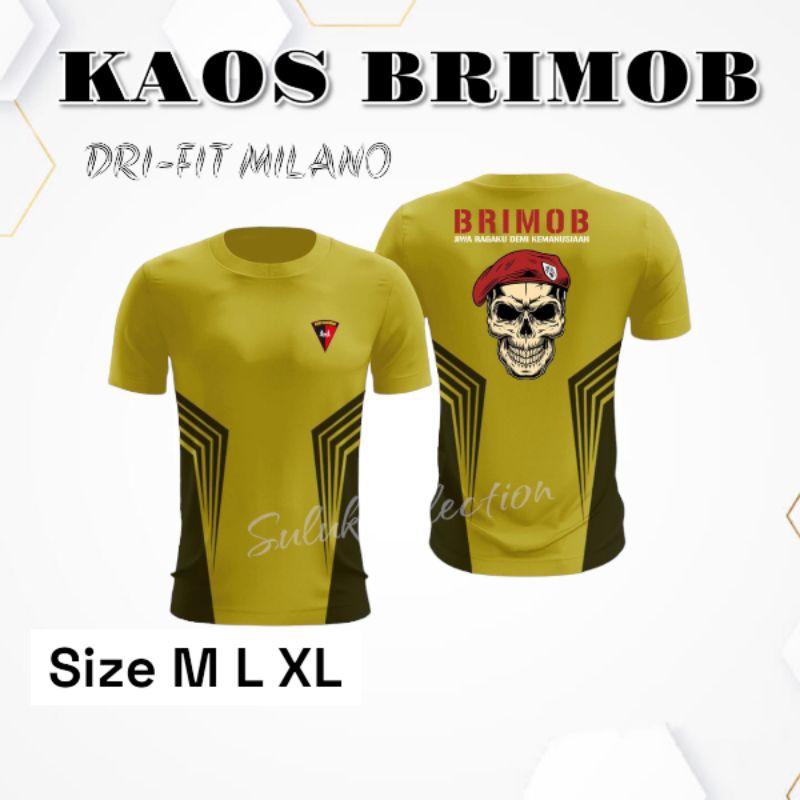 Sulukcollection kaos Jersey BRIMOB TERBARU BAHAN DRIFIT MILANO