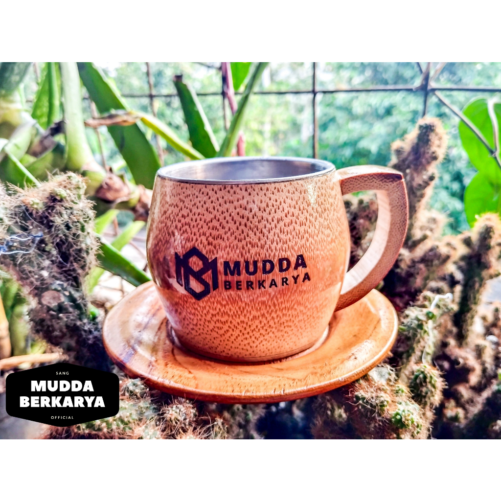 Gelas Cangkir Bambu Stainless Cendramata Cangkir Stainless Kado Pernikahan Souvernir Termurah