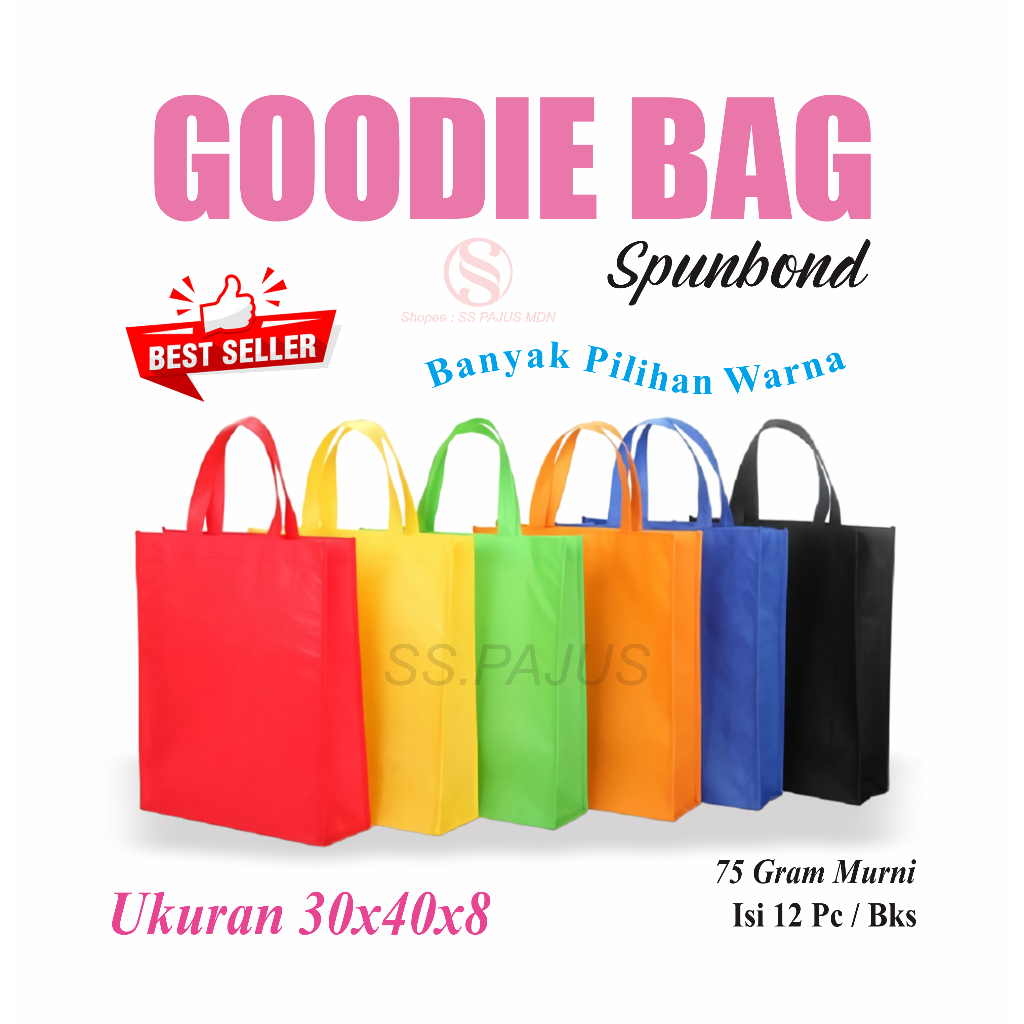 

Goodie Bag Handle Lipat Samping 30x40x8 Lusinan