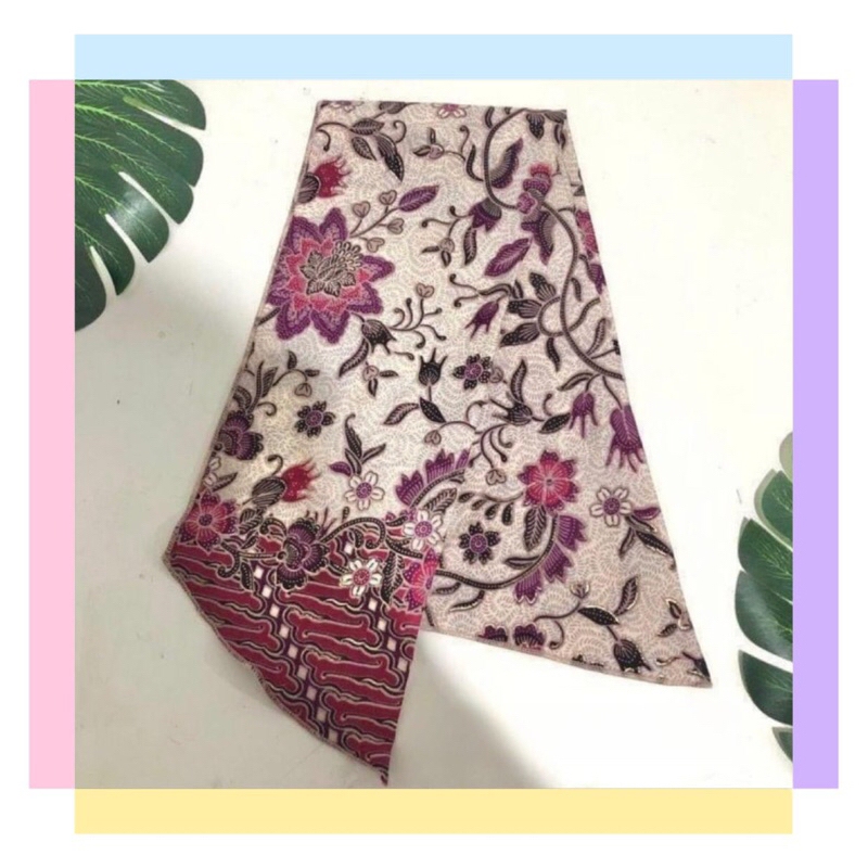 Syal batik ungu / Scraf leher / Syal Bando / Oleh Oleh jakarta / Syal