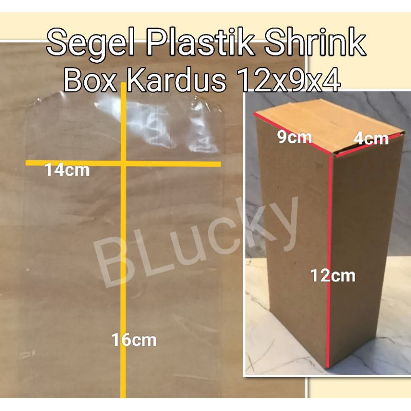 50pcs Segel Plastik Shrink Lebar 14cmx16cm Atas Tertutup Utk Box Kardus 12x9x4cm