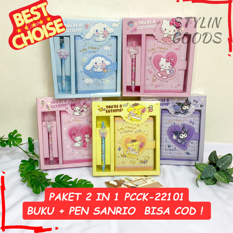 

PAKET HEMAT 2 IN 1 PCCK-22101 BUKU FULLCOLOR SANRIO + PULPEN CETEK / BUKU CATATAN DENGAN PULPEN / KOLEKSI BUKU UNIK TERMURAH DAN BISA COD