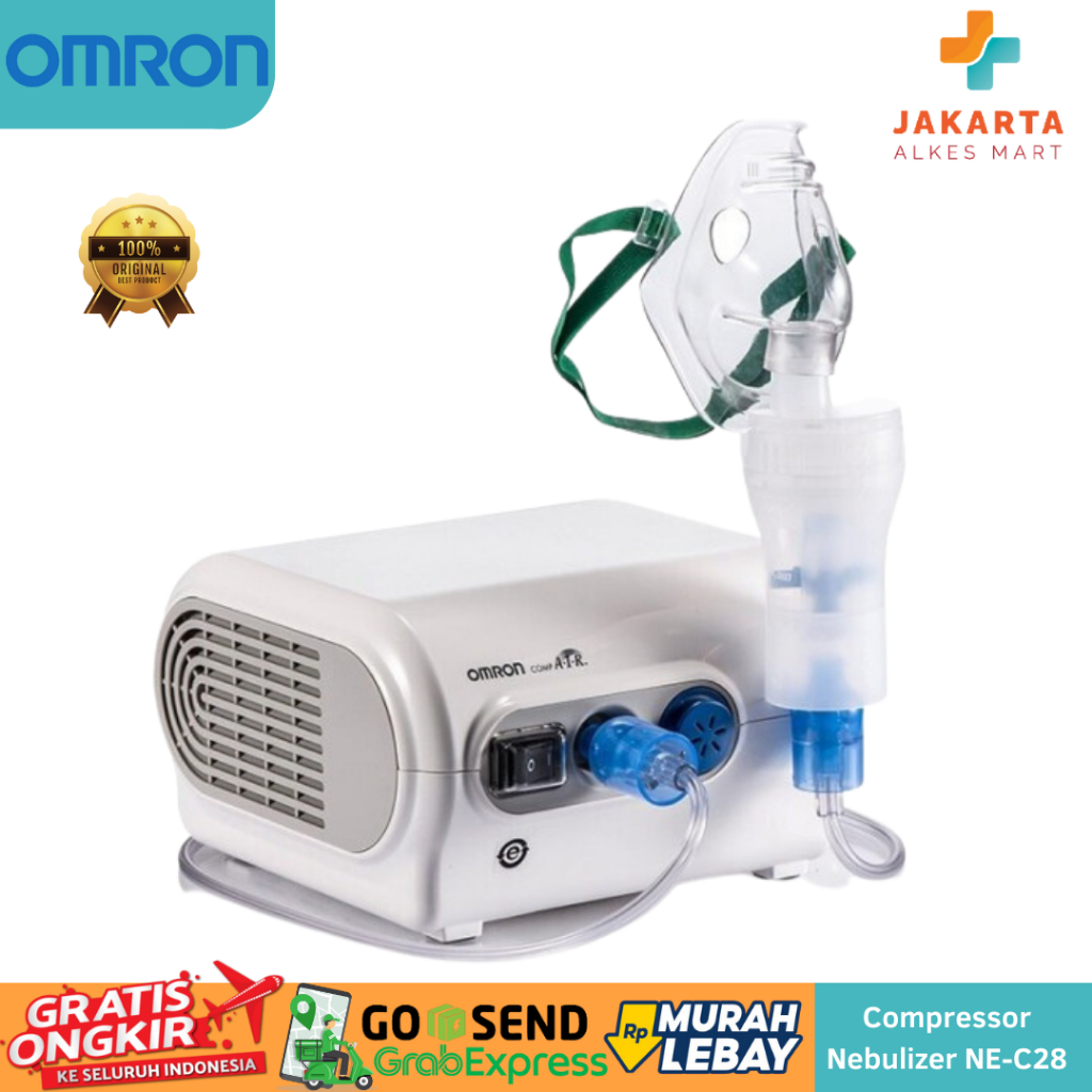 Nebulizer Omron Ne C28 Original Alat Uap Pernafasan Bayi Anak Batuk Pilek