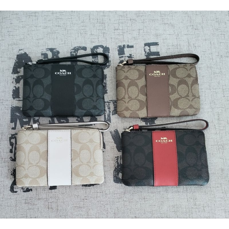 coach corner zip signature wallet / dompet medium