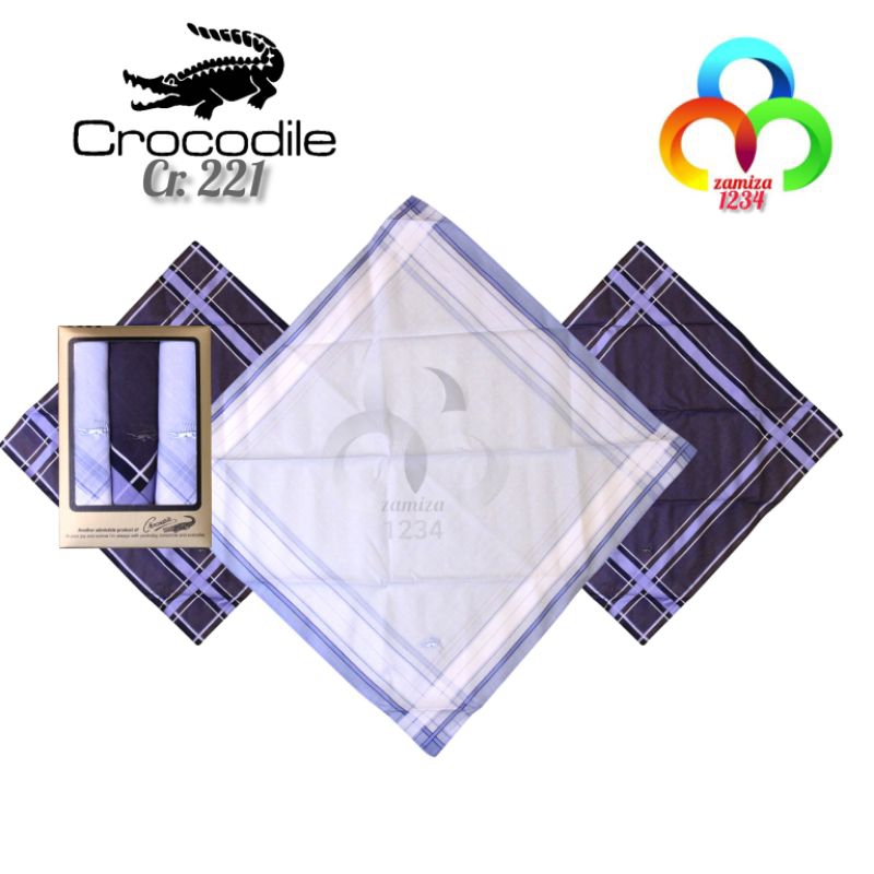 Sapu Tangan pria crocodile 221 isi : 3.pcs