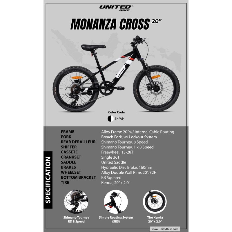 Sepeda United 20 Monanza Cross