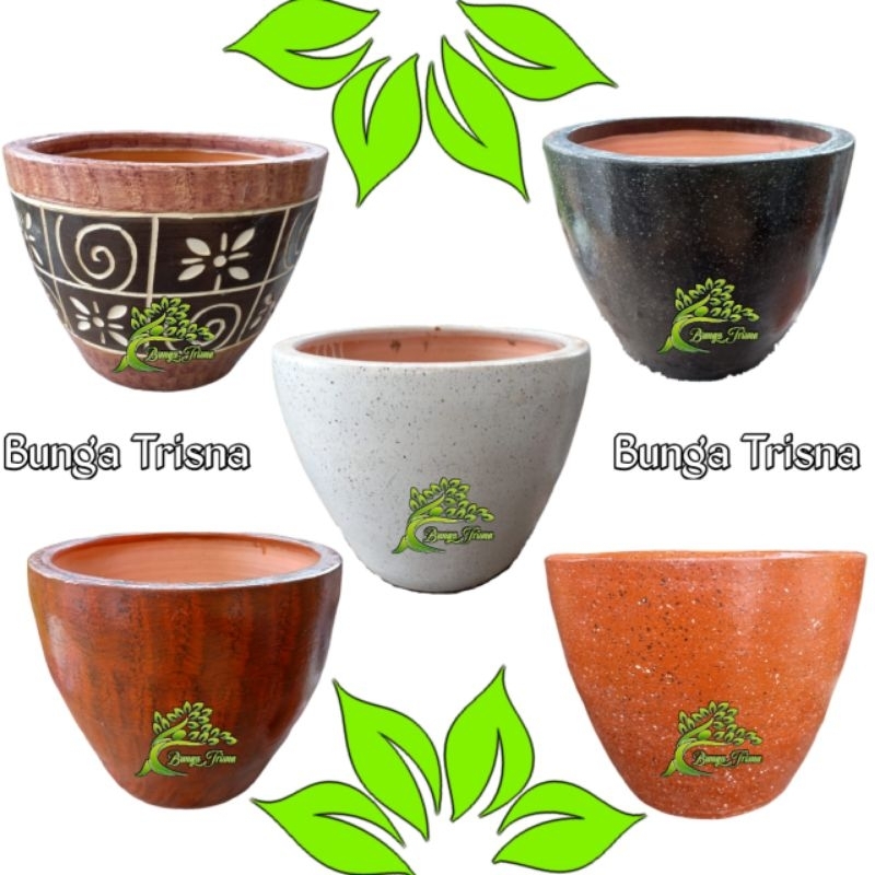 Pot gerabah/pot tanah liat/pot Teracota/pot bunga diameter 30 cm