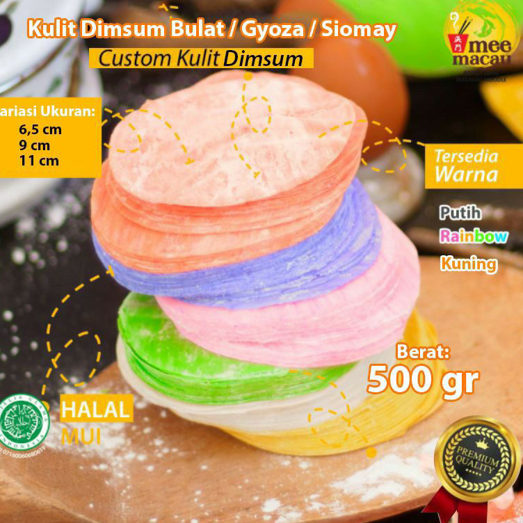 

QCSJ5054 TERMURAH !! 500 Gram Kulit Dimsum Siomay | 100 - 120 Lembar Lebih | Kulit Bulat Putih / Rainbow | Harga Hemat Kualitas Terbaik | Produsen Langsung | Kulit Bulat Dimsum Siomay Gyoza Kulit Pangsit Goreng Rebus Kukus