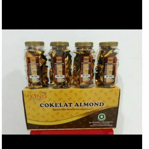 

Grosir coklat almond Bonibol per dus isi 4 toples