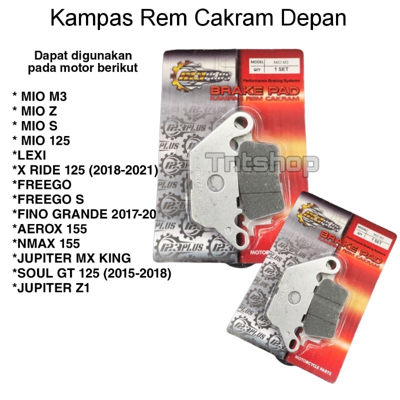Dispad Kampas rem cakram depan Mio M3 Nmax Aerox Lexy Mio S Z Freego nmax Fino 125 Jupiter z1