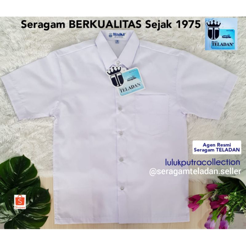 

Seragam TELADAN Kemeja Putih Lengan Pendek SD SMP SMA (Seragam Sekolah TELADAN)/Seragam SD SMP SMA/HEM PUTIH LENGAN PENDEK/SERAGAM SD SMP SMA/Kemeja Putih Polos