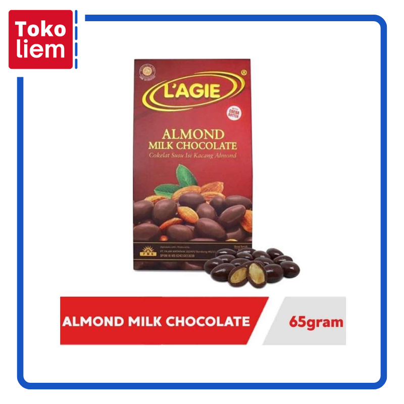 

L'agie Milk Chocolate Almond 65G