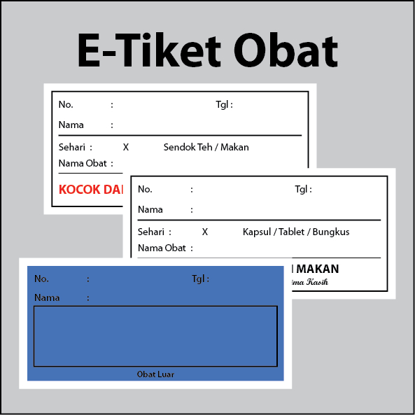 

E-Tiket Obat - Stiker Obat