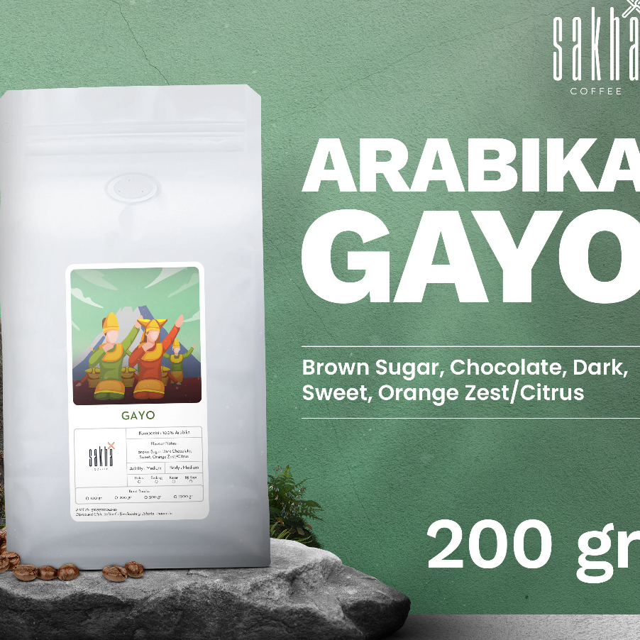

WYFF8572 (COD )NEW_PRODUCT Biji Kopi Bubuk Arabika Gayo Aceh Sumatra Arabica Coffee Beans Single Origin Grade 1 Coffe Roast Bean Espresso Dan Manual Brew Roaster 200 Gram Sakha Roastery
