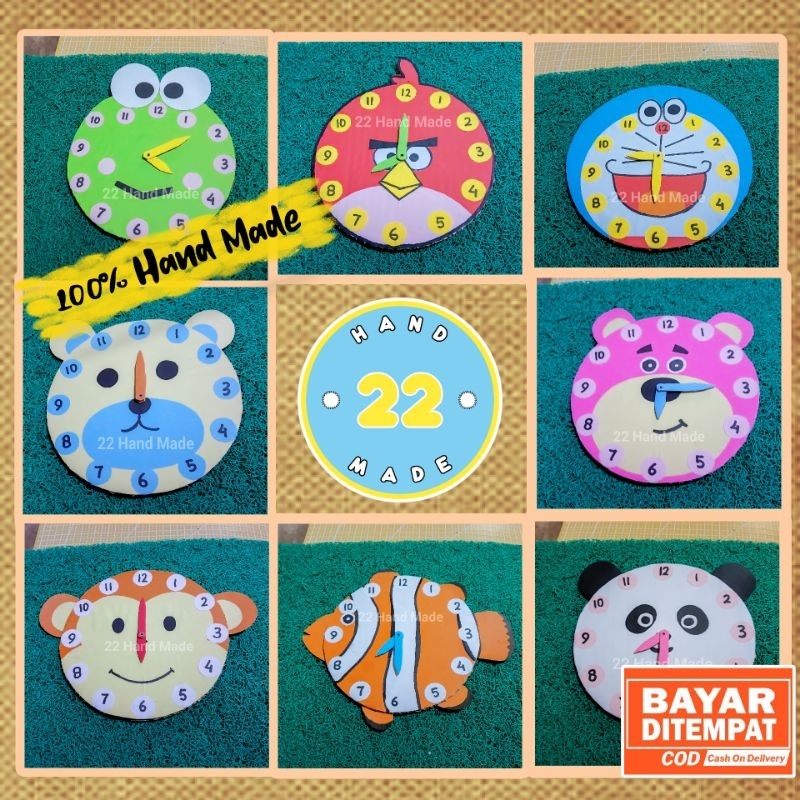 Prakarya jam dinding mainan dari kardus/Jam dinding mainan karakter