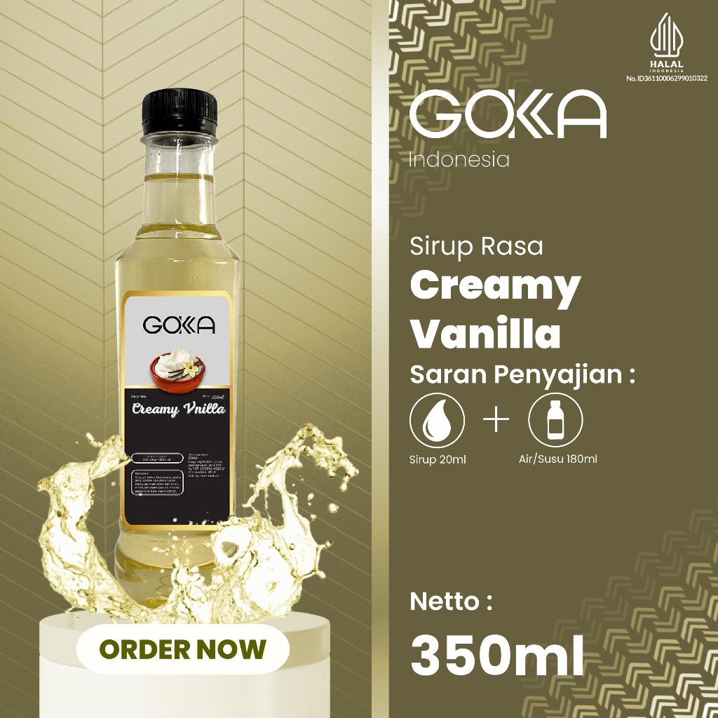 

Minuman Sirup Gokka Rasa Creamy Vanilla / Syrup Creamy Vanilla 350ml