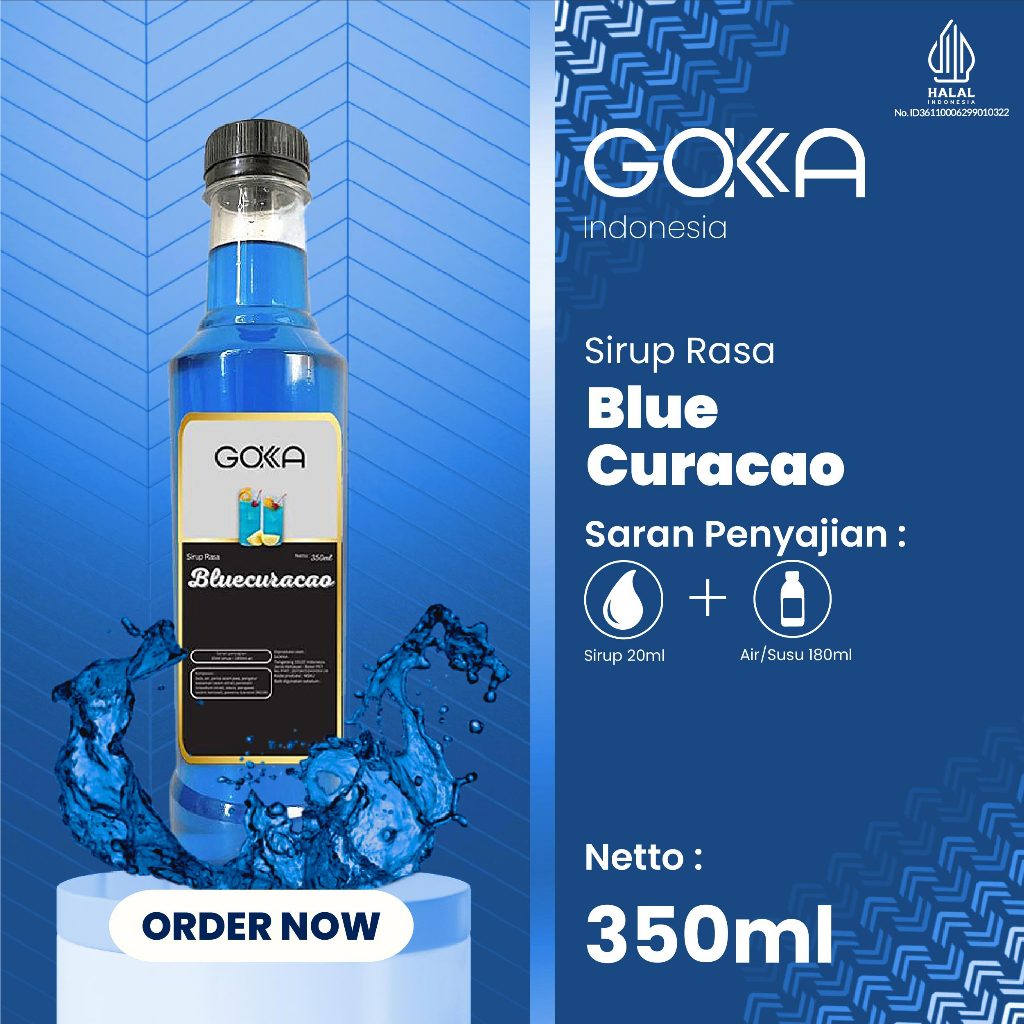 

Sirup Gokka Blue Curacao / Minuman Syrup Gokka Rasa Blue Curacao 350ml