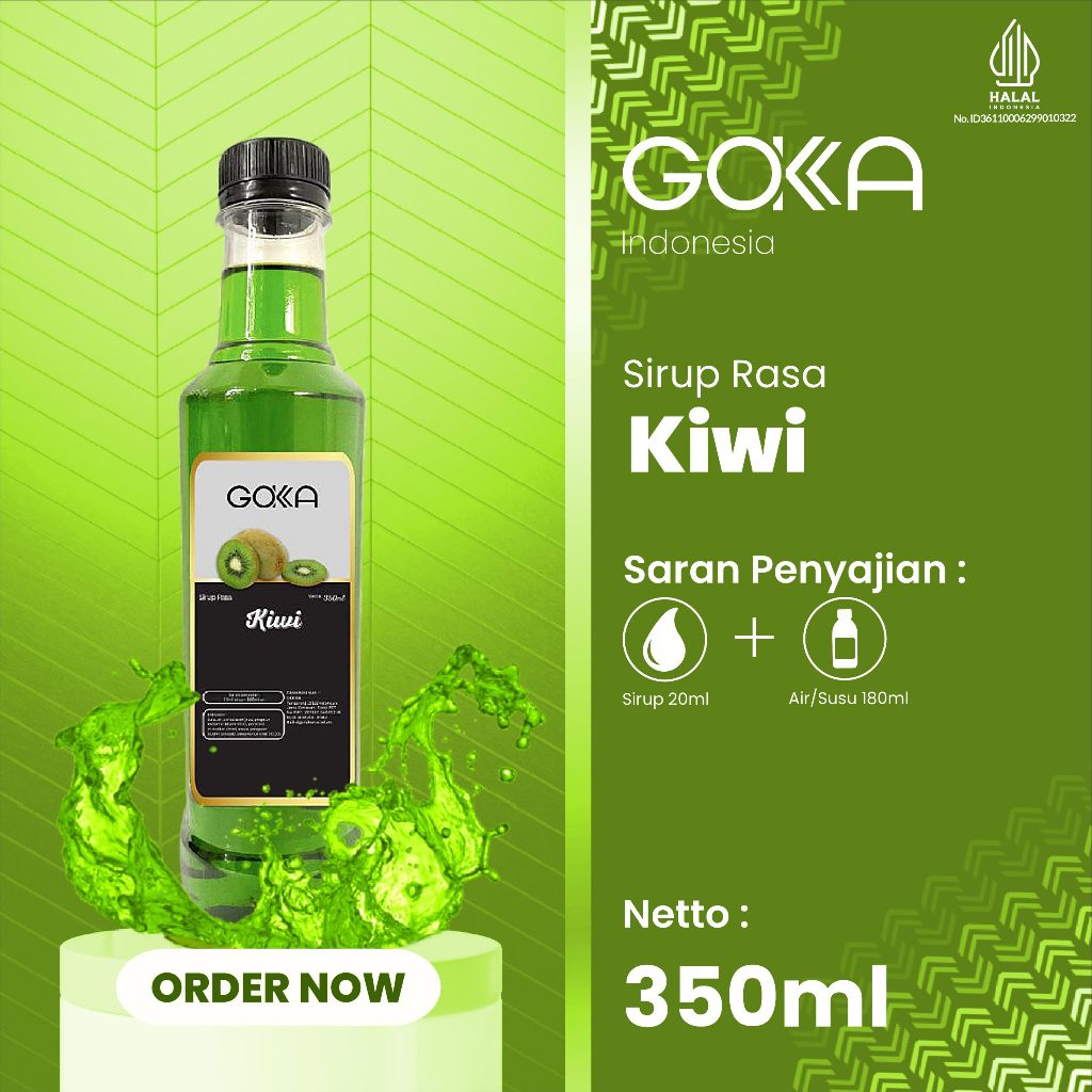 

Minuman Sirup Gokka Rasa Kiwi / Kiwi Syrup Gokka 350ml