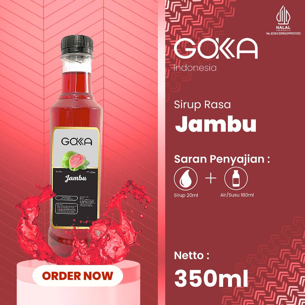 

Syrup Gokka Rasa Jambu / Minuman Sirup Rasa Jambu 350ml