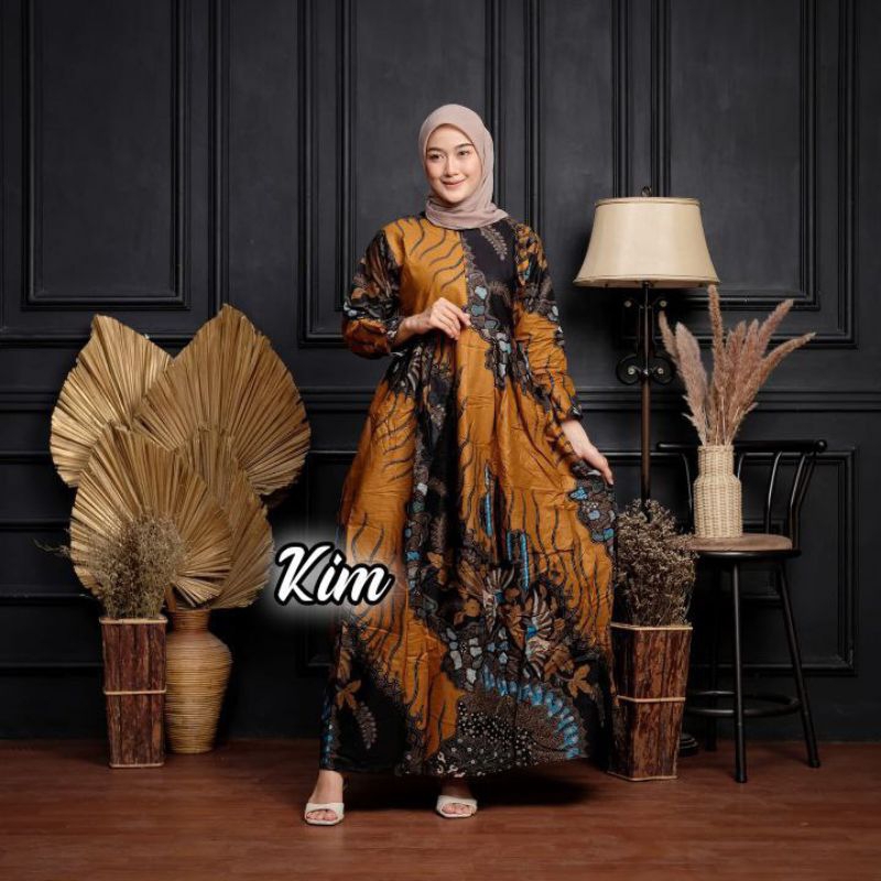 Gamis batik modern premium LD100 LD110 LD120 LD130 Baju wanita muslimah busui jumbo