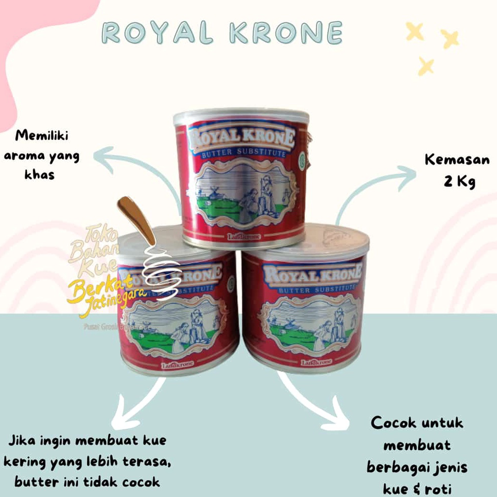 

❄️ READY STOK ❄️ ROYAL KRONE BUTTER SUBSTITUTE KEMASAN 2 KG