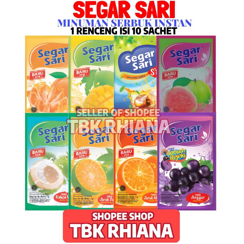 

Segar Sari Serbuk 1 Renceng Isi 10 Sachet