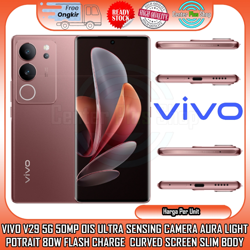 HANDPHONE VIVO V29 5G 8/256 12/256 50MP OIS ULTRA SENSING CAMERA AURA LIGHT POTRAIT 80W HP FLASH CHA