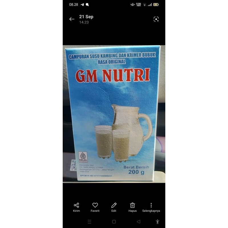 

SUSU KAMBING GM NUTRI