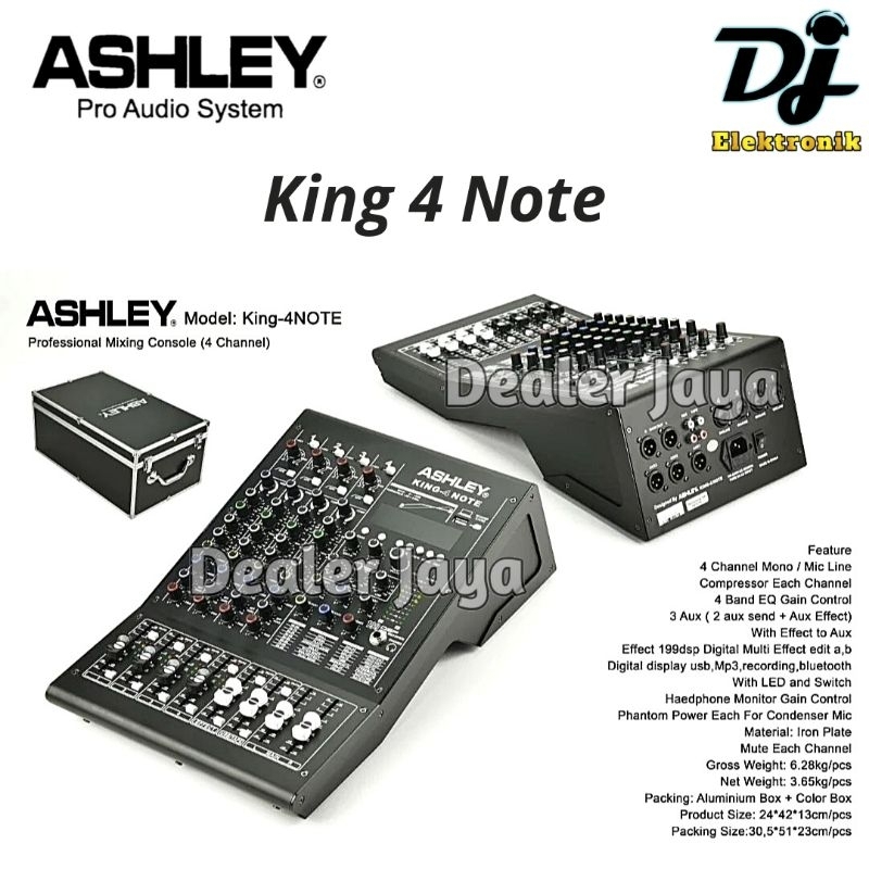 Mixer Analog Ashley KING 4 NOTE / KING4 NOTE - 4 channel
