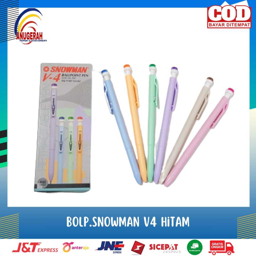 

BOLPOIN SNOWMAN V4 07 HITAM (LSN)
