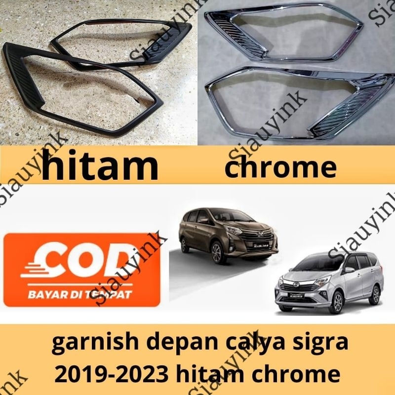 garnish depan Calya Sigra 2019 2020 2023 Hitam Chrome