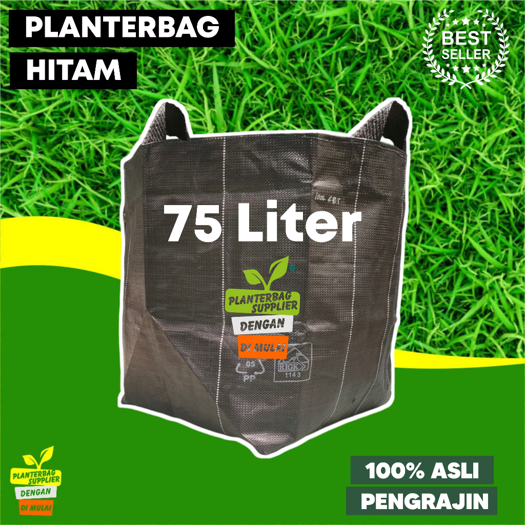 PLANTER BAG 75 LITER HITAM/POT TANAMAN 75 LITER