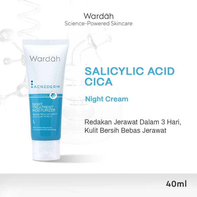 Wardah Acnederm Night Moisturizer 40 ml | Wardah Acnederm Moisturizer | Wardah Acne Night Cream | Wa