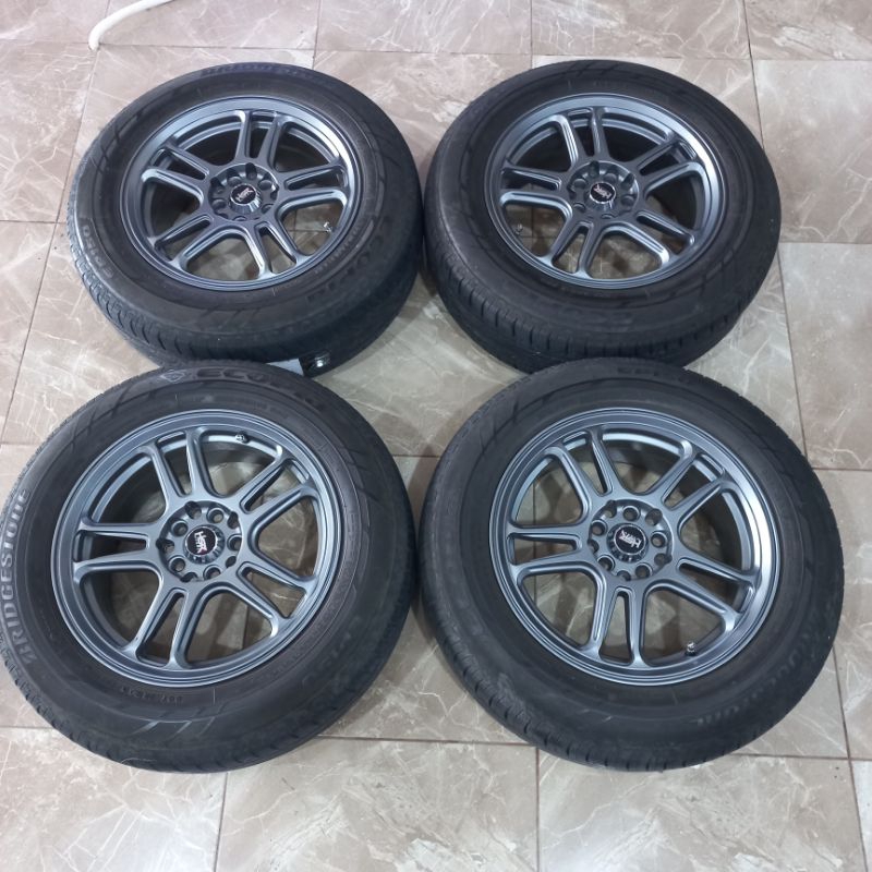 HSR NX SPO RING 16X7 H10X100-114.3 + BAN 205/65 R16 BRIDGESTONE