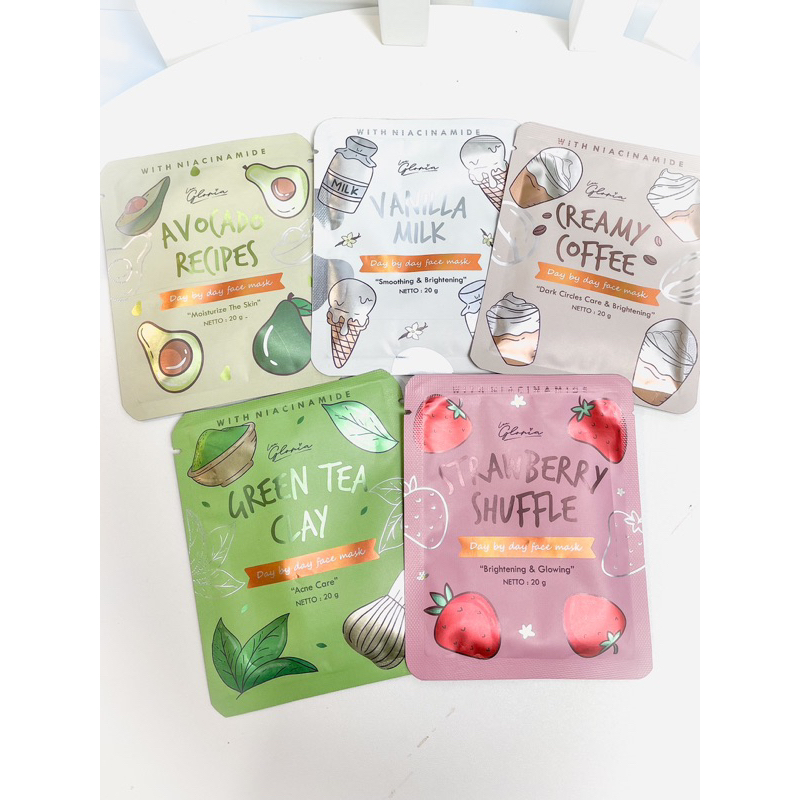 TERMURAH! KEMASAN BARU!] KEMASAN BARU MASKER WAJAH ORGANIK BY LEA GLORIA 20GR ORGANIC MASK 20 GR GRA